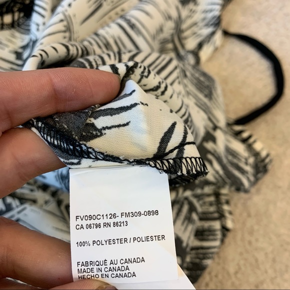 Tristan Black white floral dress Sz XL - Picture 4 of 5